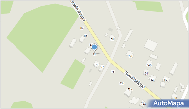 Szydłowiec, Sowińskiego Józefa, gen., 81, mapa Szydłowiec