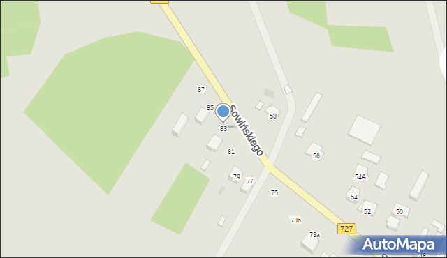 Szydłowiec, Sowińskiego Józefa, gen., 83, mapa Szydłowiec