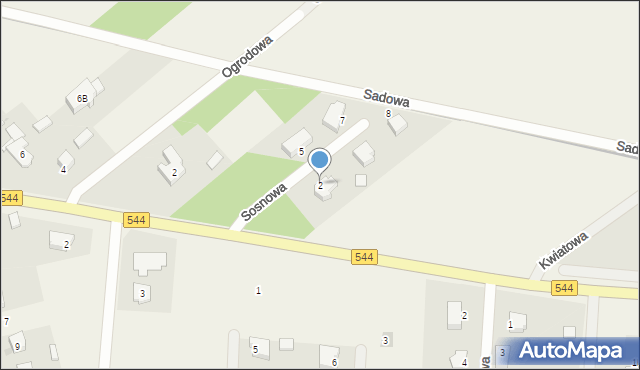 Szydłowo, Sosnowa, 2, mapa Szydłowo