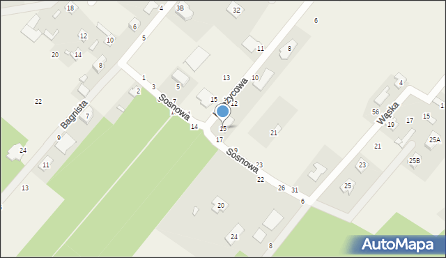 Targówka, Sosnowa, 15, mapa Targówka