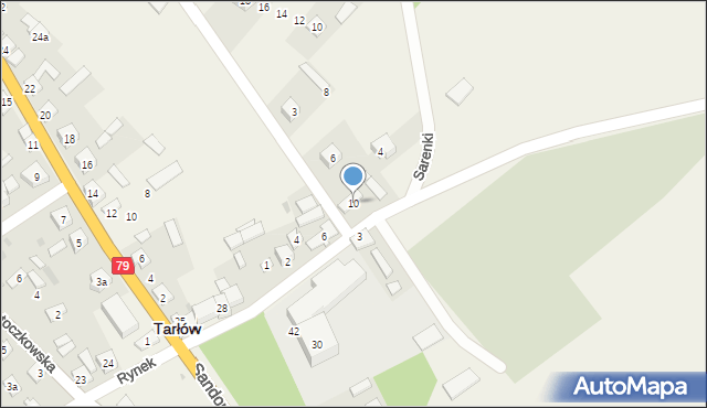 Tarłów, Solecka, 10, mapa Tarłów