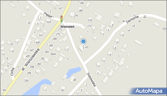 Tarnobrzeg, Sobowska, 1, mapa Tarnobrzegu