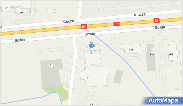 Tarnowo Podgórne, Sowia, 13F, mapa Tarnowo Podgórne