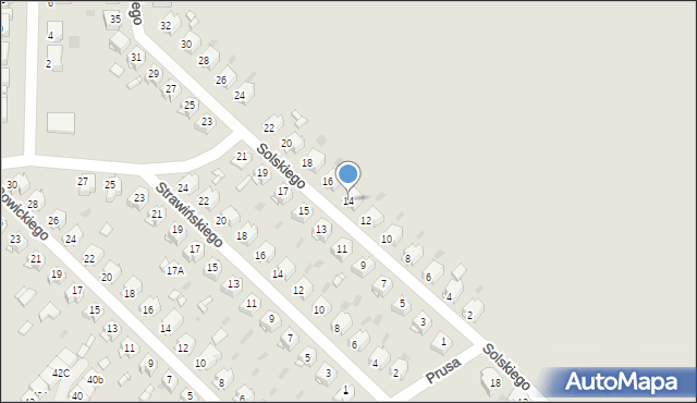 Tarnowskie Góry, Solskiego Ludwika, 14, mapa Tarnowskie Góry