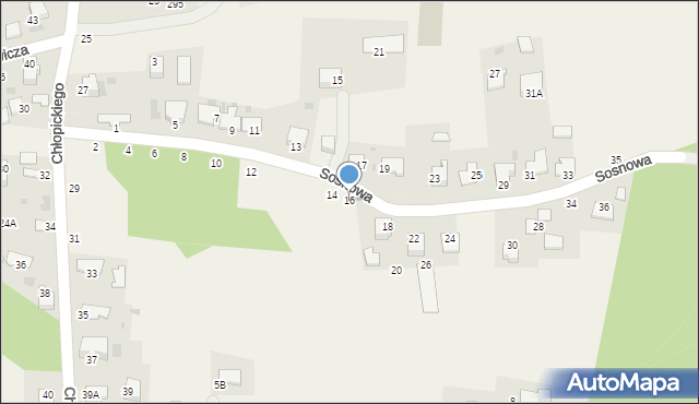 Tenczynek, Sosnowa, 16, mapa Tenczynek