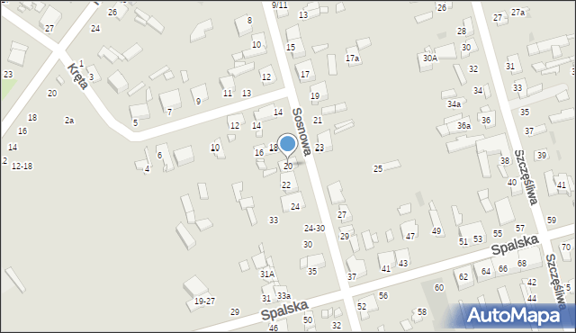 Tomaszów Mazowiecki, Sosnowa, 20, mapa Tomaszów Mazowiecki