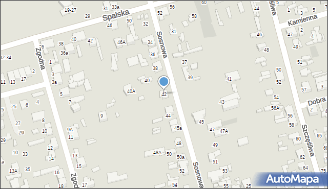 Tomaszów Mazowiecki, Sosnowa, 42, mapa Tomaszów Mazowiecki