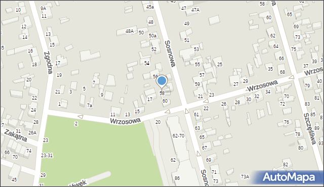 Tomaszów Mazowiecki, Sosnowa, 58, mapa Tomaszów Mazowiecki