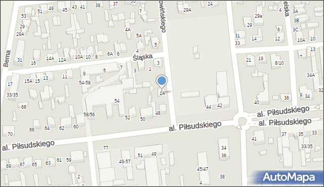 Tomaszów Mazowiecki, Sowińskiego Józefa, gen., 1A, mapa Tomaszów Mazowiecki