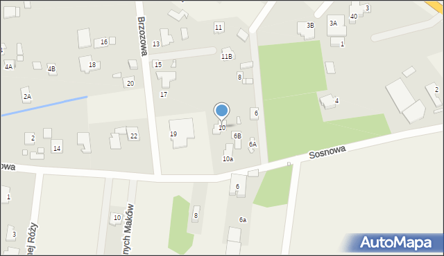 Tomice, Sosnowa, 10, mapa Tomice