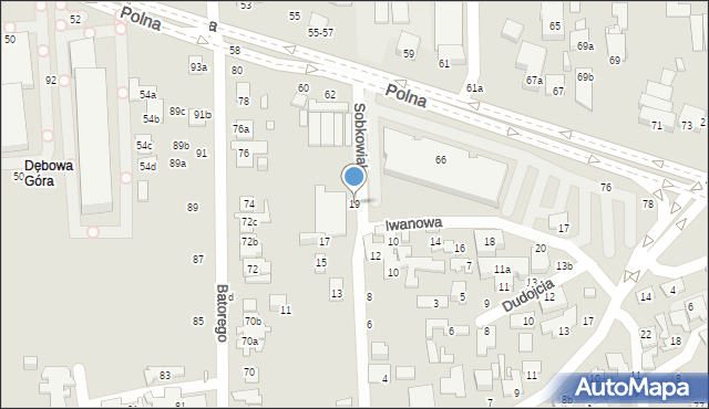 Toruń, Sobkowiaka Andrzeja, 19, mapa Torunia