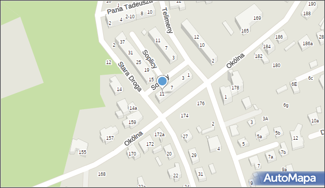 Toruń, Soplicy Jacka, 11, mapa Torunia