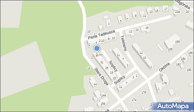 Toruń, Soplicy Jacka, 37, mapa Torunia