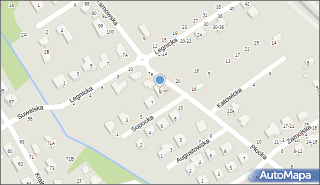 Toruń, Sopocka, 9, mapa Torunia