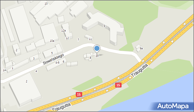 Toruń, Sowińskiego Józefa, gen., 10, mapa Torunia