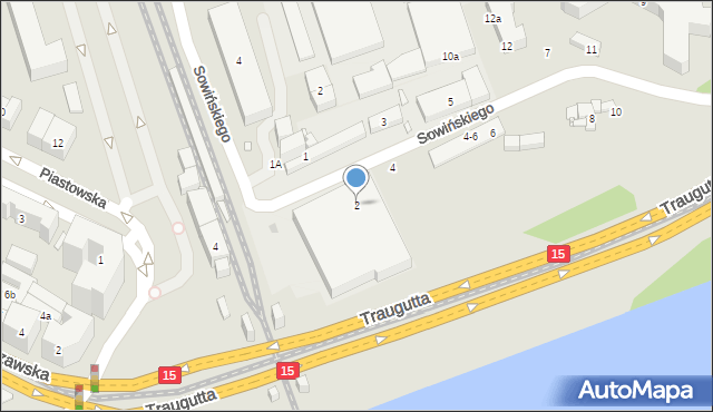Toruń, Sowińskiego Józefa, gen., 2, mapa Torunia