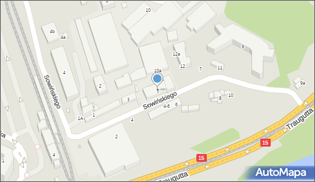 Toruń, Sowińskiego Józefa, gen., 5, mapa Torunia