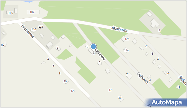 Troniny, Sosnowa, 4, mapa Troniny