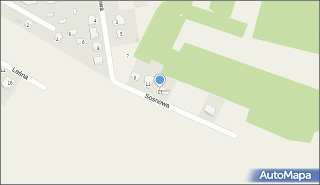 Troszyn, Sosnowa, 13, mapa Troszyn