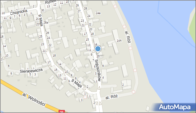 Trzcińsko-Zdrój, Sojuszników, 10, mapa Trzcińsko-Zdrój