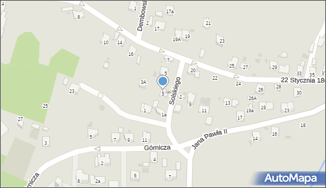 Trzebinia, Solskiego Ludwika, 3, mapa Trzebinia
