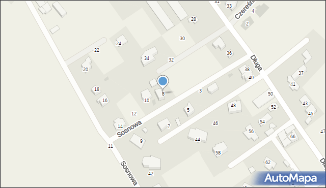 Tuchom, Sosnowa, 8, mapa Tuchom