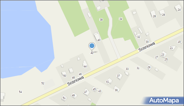 Tumlin-Osowa, Sosnowa, 42, mapa Tumlin-Osowa