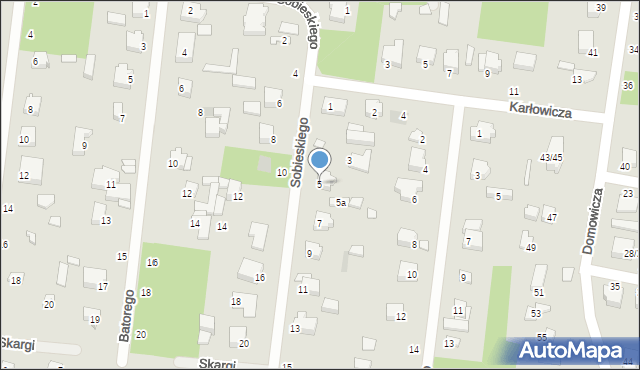 Tuszyn, Sobieskiego, 5, mapa Tuszyn