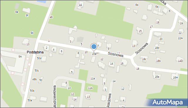 Tuszyn, Sosnowa, 10a, mapa Tuszyn