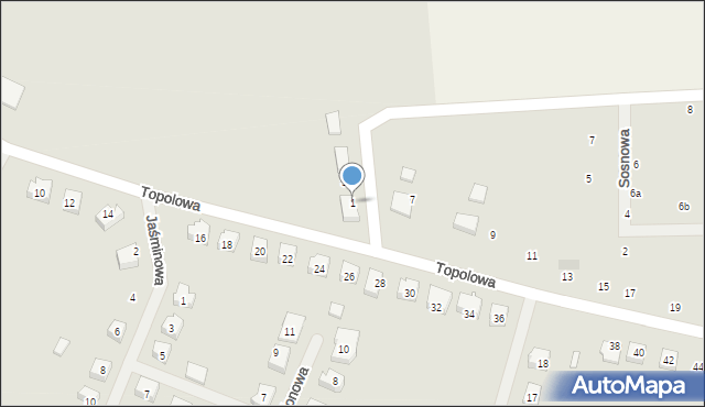 Tychowo, Sosnowa, 1, mapa Tychowo