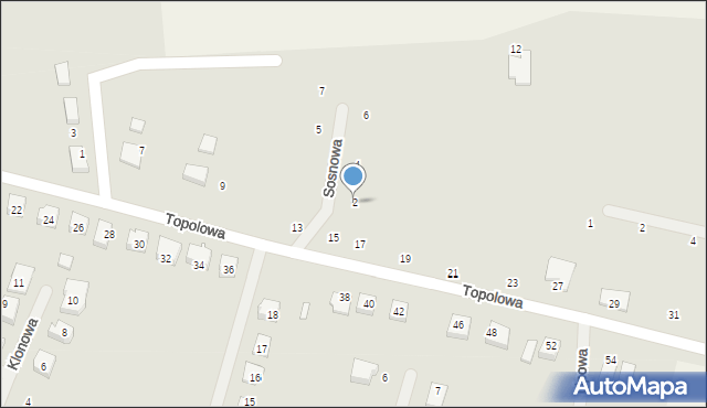 Tychowo, Sosnowa, 2, mapa Tychowo