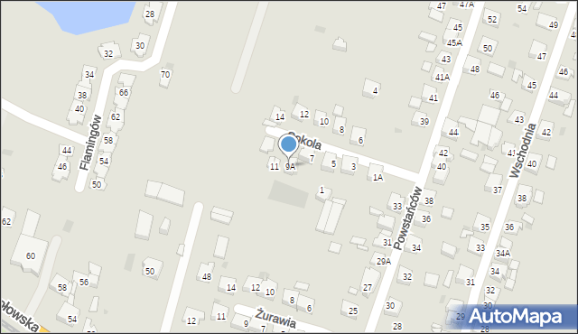 Tychy, Sokola, 9A, mapa Tychów