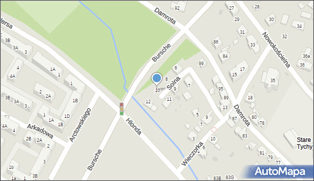 Tychy, Solna, 10, mapa Tychów