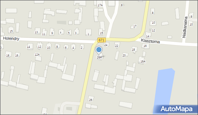 Tykocin, Sokołowska, 24A, mapa Tykocin