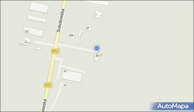 Tykocin, Sokołowska, 30, mapa Tykocin