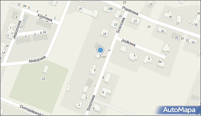 Tyniec Mały, Sosnowa, 11a, mapa Tyniec Mały