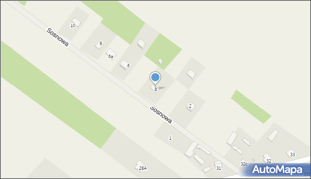 Udrzyn, Sosnowa, 4, mapa Udrzyn