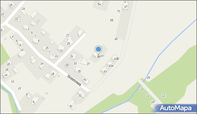 Ujazd, Sosnowa, 39, mapa Ujazd