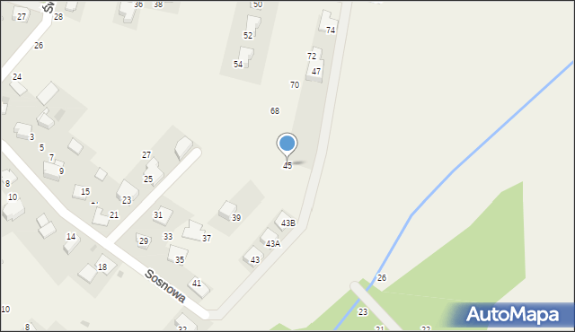 Ujazd, Sosnowa, 45, mapa Ujazd