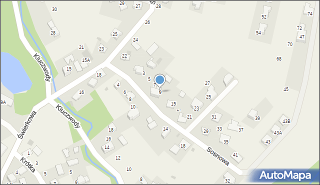 Ujazd, Sosnowa, 9, mapa Ujazd