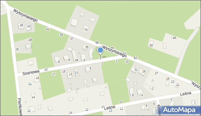 Urle, Sosnowa, 2, mapa Urle