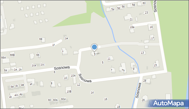 Ustroń, Sosnowa, 3, mapa Ustroń