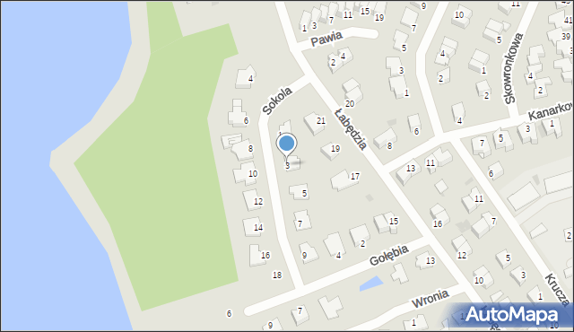 Wąbrzeźno, Sokola, 3, mapa Wąbrzeźno