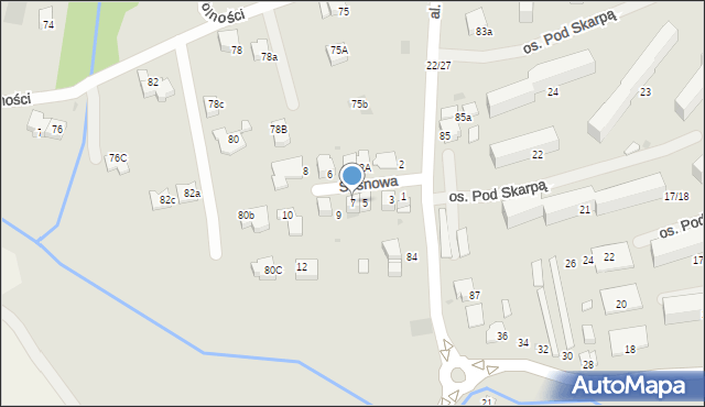 Wadowice, Sosnowa, 7, mapa Wadowice