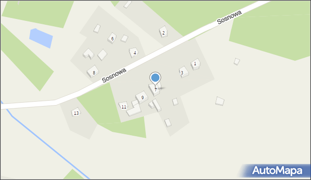 Wąglikowice, Sosnowa, 7, mapa Wąglikowice
