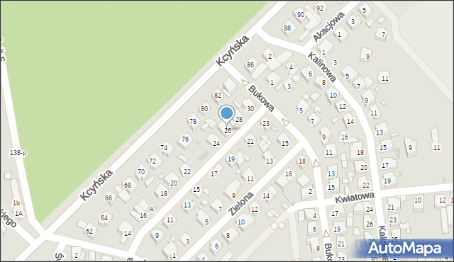 Wągrowiec, Sosnowa, 26, mapa Wągrowiec