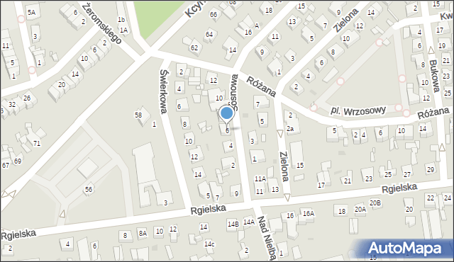 Wągrowiec, Sosnowa, 6, mapa Wągrowiec
