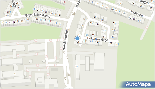 Wałbrzych, Sokołowskiego Alfreda, 17, mapa Wałbrzycha