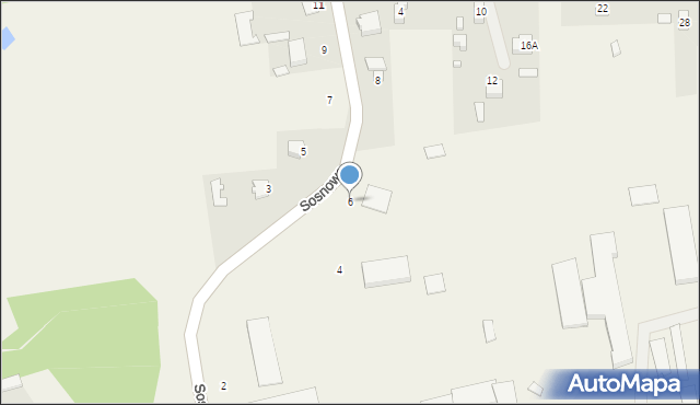 Waliły-Stacja, Sosnowa, 6, mapa Waliły-Stacja