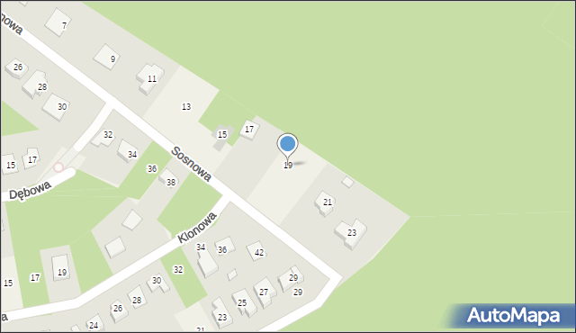 Wałycz, Sosnowa, 19, mapa Wałycz